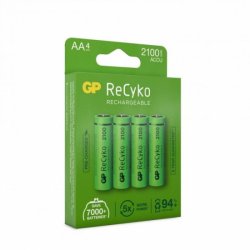 GP Batteri AA ReCyko 2100mAh NI-MH - 4 pack